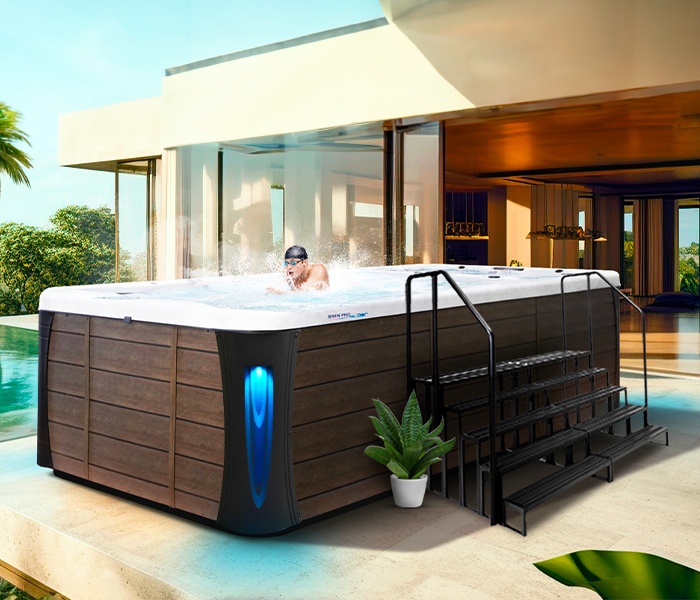 Calspas hot tub being used in a family setting - Ocala